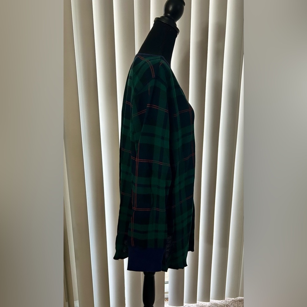 Old Navy Plaid Waffle Knit Pajama Top - Picture 5 of 6